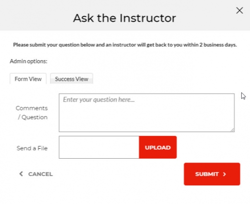 Ask Instructor Submission Form