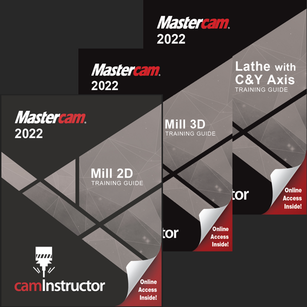 Preview of Mastercam 2022 - Mill 2D & 3D & Lathe Training Guide Combo