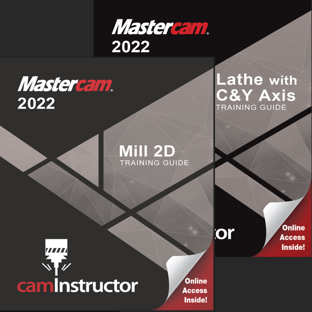 Preview of Mastercam 2022 - Mill 2D & Lathe Training Guide Combo