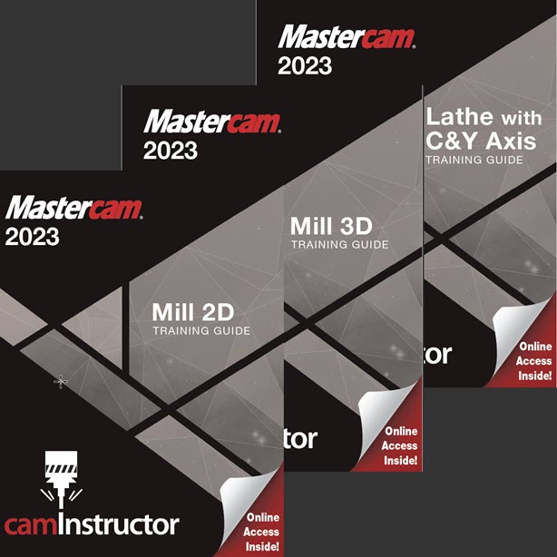 Preview of Mastercam 2023 - Mill 2D & 3D & Lathe Training Guide Combo