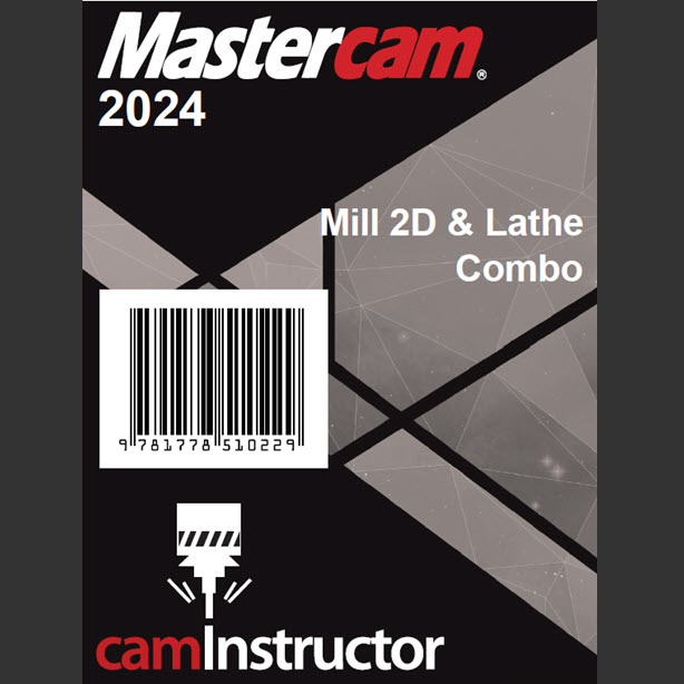 Preview of Mastercam 2024 - Mill 2D & Lathe Training Guide Combo
